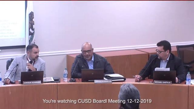 CUSD Board Meeting 12 12 19