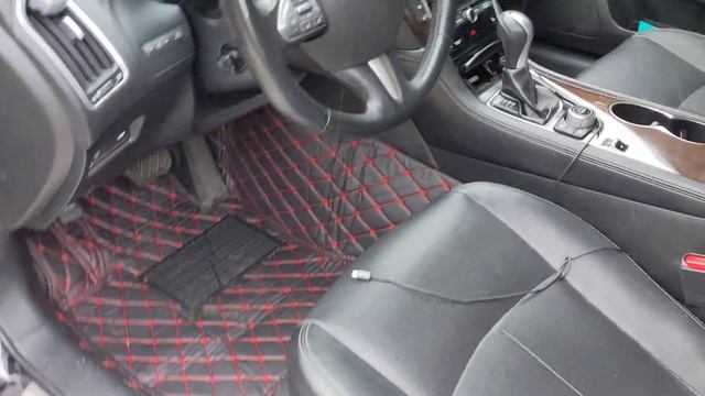 update on the Infiniti Q50 new spoiler and new floor mats 😊💪
