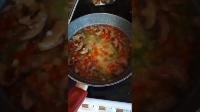 куриная грудка с овощами и булгуром