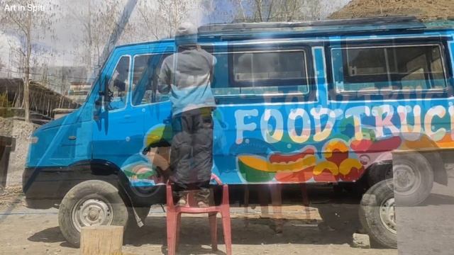 Painting tempo traveller. /  painting Food truck / Customising