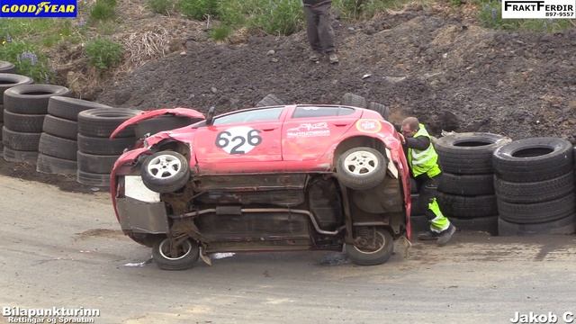 RALLYCROSS ICELAND 2020! YARIS ROLLOVER