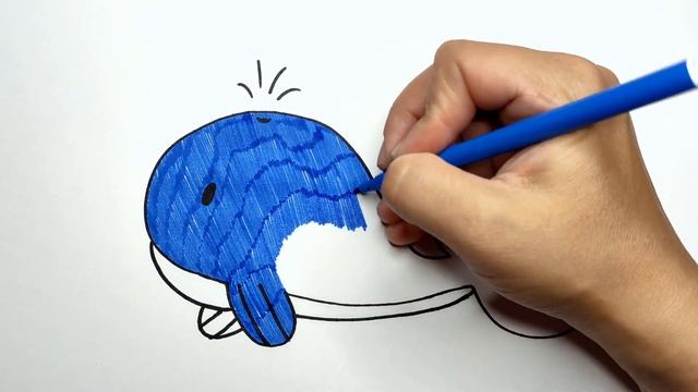 🐳 Drawing A Whale | Киттің суретін салу | Kitni chizish | رسم حوت | Dibujar una ballena | 고래 그리기