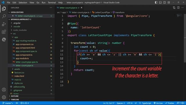 603. Assignment - Creating Custom Pipe For Letter Count