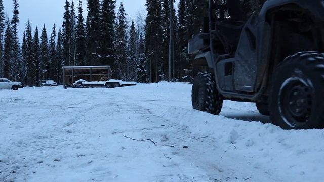 Plowing Snow in North Pole, Alaska (Honda Pioneer 500)