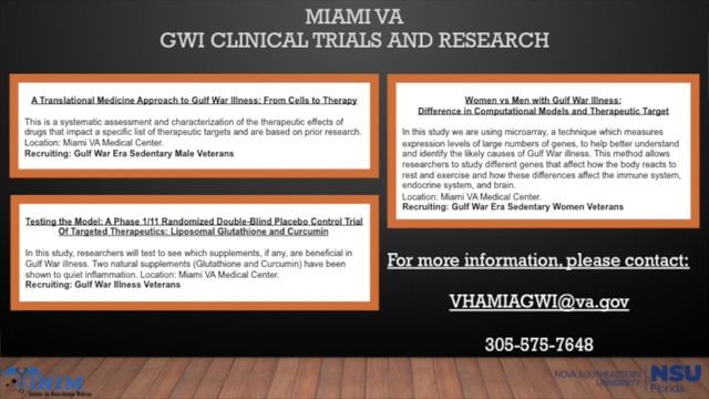 Webinar - Veterans Helping Veterans Mid-Day Talk: Gulf War Illness Research