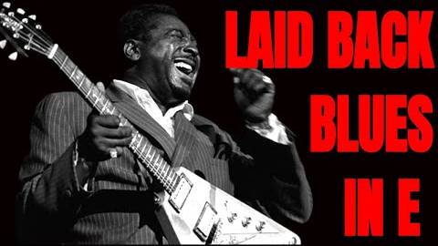 Laid Back 12 Bar Blues Jam with a Quick Change Key of E Guitar Backing Track (64 BPM)