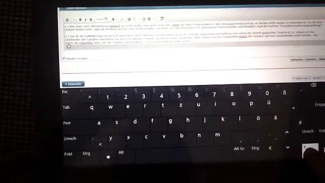 IE 10 - Probleme mit Bildschirm Tastaturverwendung auf Asus VivoTab Smart