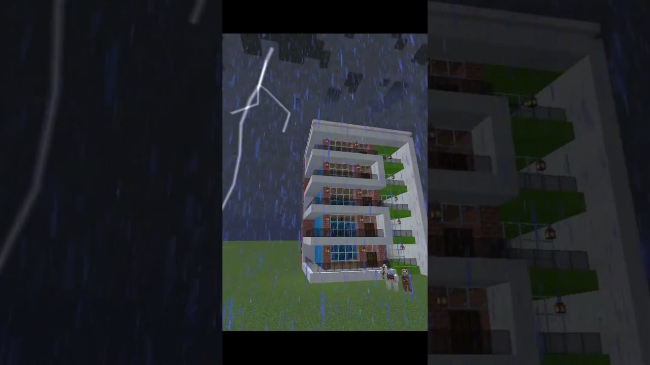 Storm in minecraft #minecraft #minecraftbuilding #storm #minecraftshorts