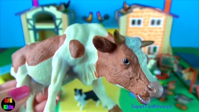 Learn Farm Animals 🐮 Cow Sheep Goat Pig Rabbit Chicken Turkey Cat Dog Duck Swan SFR Kids