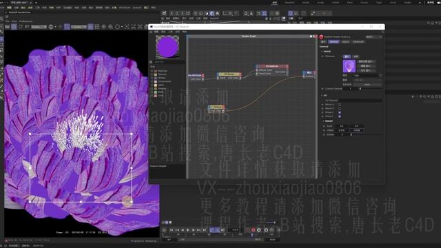 33. Flower bloom rendering section