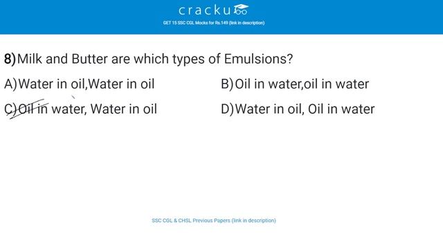 Static GK Chemistry Questions for SSC CGL, CHSL and MTS 2022