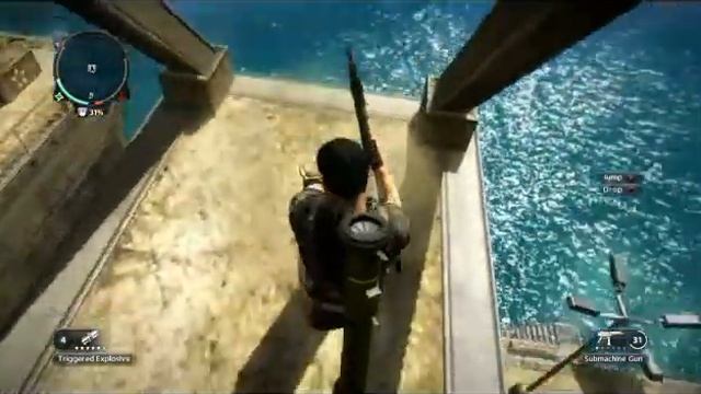 Just Cause 2 - Makeshift jetpack.