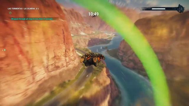 Just Cause 4 - Wingsuit through all rings in less than 15 seconds - Las Tormentas La Colmena