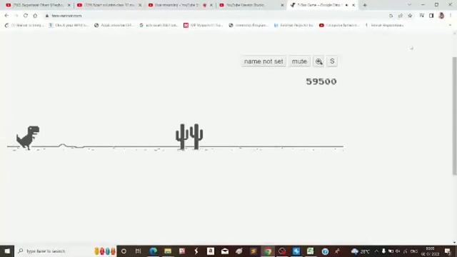 Dino game live || Playing chrome dinosaur game Billion+ score (world record) live stream ||