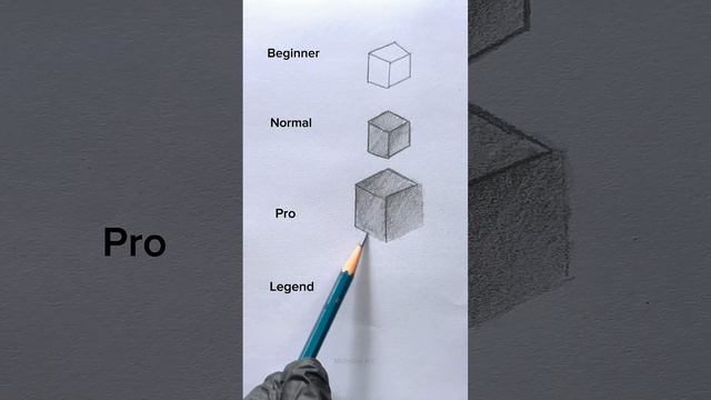 How to draw cube 🤔😱 #shorts #craft #art #drawing #crafts #satisfying.как ресуют типы людей