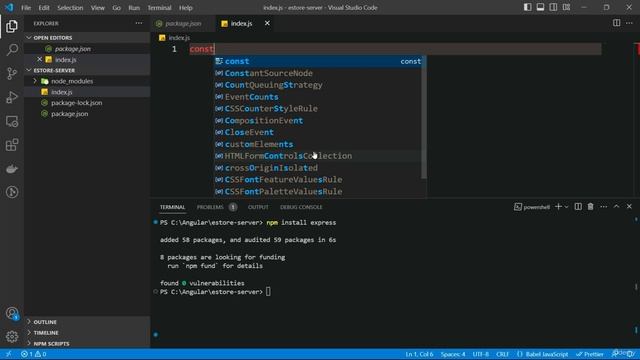 2020. Creating Node Server