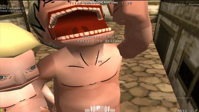 Играем в Легенду 2014 Года Attack On Titan Tribute game