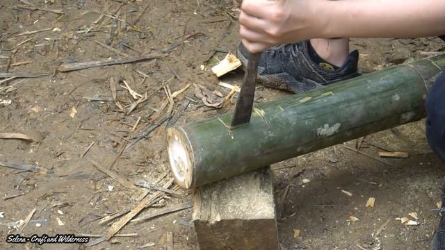 Selena Bushcraft  - Build a warm shelter and a wooden bed | Craft and Wilderness