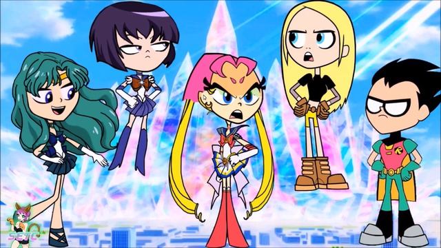 Teen Titans Go! vs. Batman Sailor Moon and friends! Cartoon Character Swap - SETC