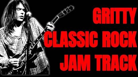 Gritty Classic Rock Jam Track Guitar Backing Track (D Minor - 80 BPM)