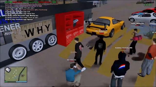 JGRP - PASANG LAMPU RX-7 DI BENGKEL STREETHUNTER !!! GTA SA ROLEPLAY