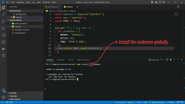 2022. Configuring Nodemon