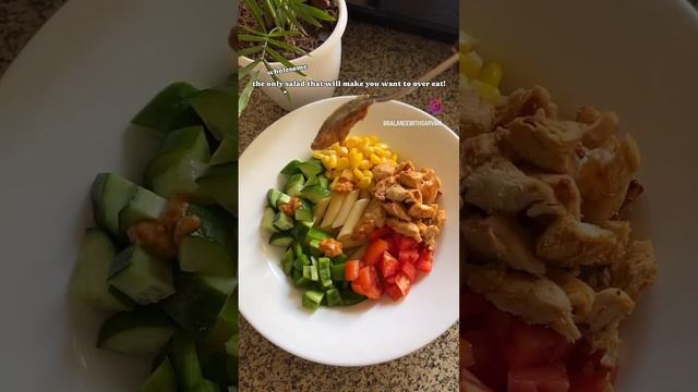 grilled chicken & pasta salad recipe #highprotein #easyrecipe
