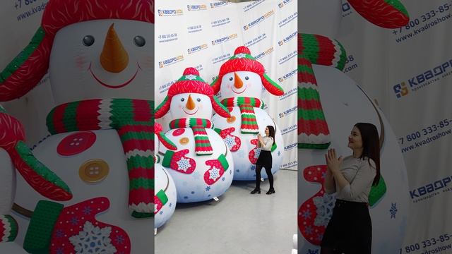 Гигантские Надувные Снеговики ⛄️ для Новогоднего Декора!🎅🎄 #снеговик