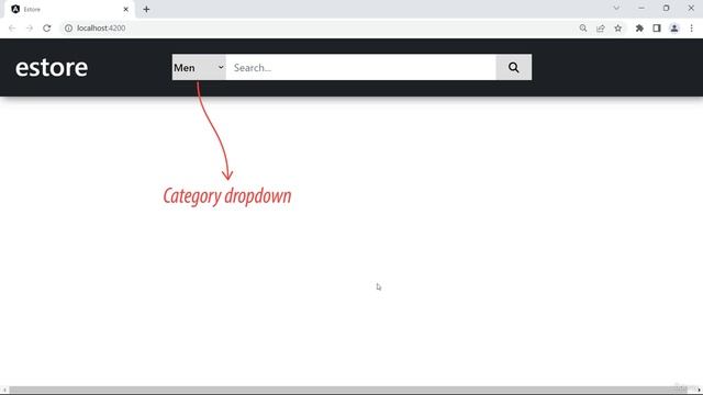 2006. Category dropdown in search bar