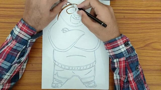 HOW TO DO PAPER CUTTING OF KUNG FU PANDA STEP BY STEP TUTORIAL VIDEO