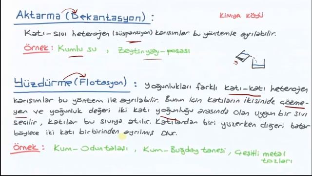 Karışımların Ayrılması | KARIŞIMLAR -5  | 2022 TYT
