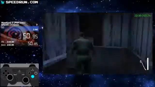 [WR] Manhunt 2 (PSP emu) - Ghosts/Insane Speedrun (2:29)