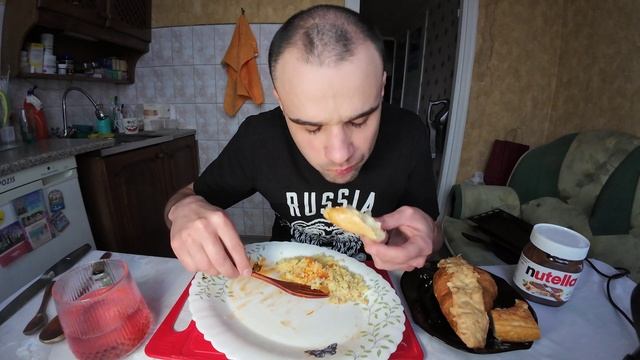 МУКБАНГ НАРЕЗКИ ЛУЧШЕЕ - КОТЛЕТЫ ДОМАШНИЕ / КАША / КРУАССАН / Nutella / MUKBANG АСМР 06. 12. 2024