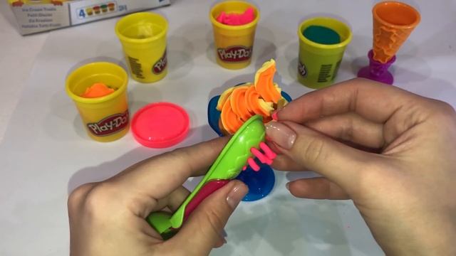 Пластилин Плей До делаем мороженое! 🍧🍨🍦   Play Doh Ice Cream Playset!😊❄😍