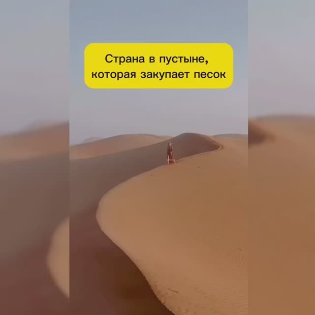 КАКАЯ СТРАНА В ПУСТЫНЕ ЗАКУПАЕТ ПЕСОК?