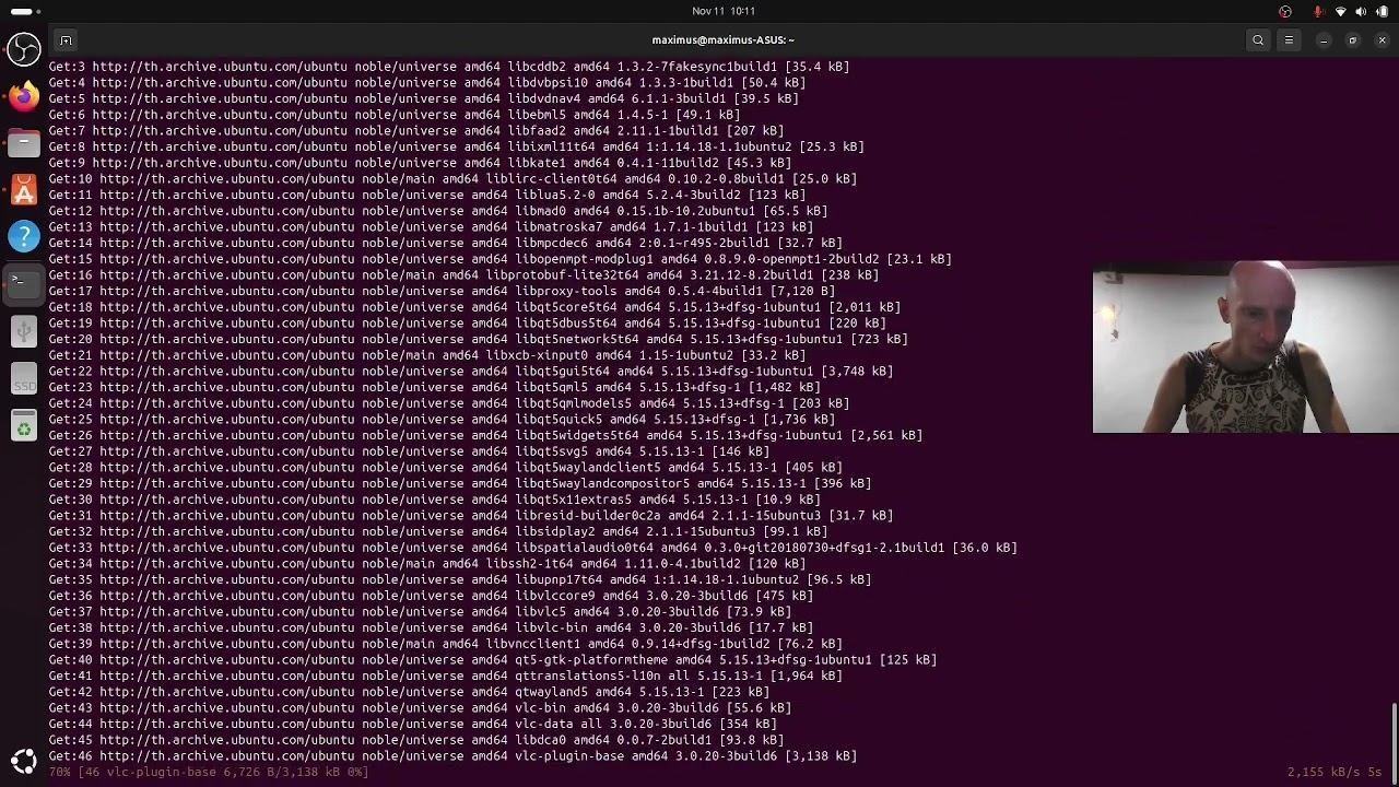 Установка VLC player для ОС ubuntu 24