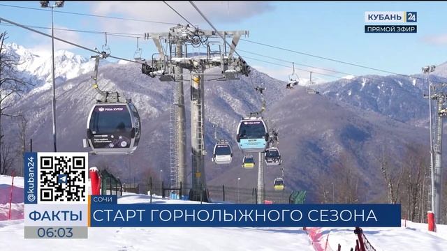 Горнолыжный сезон 2024/2025 стартует в Сочи