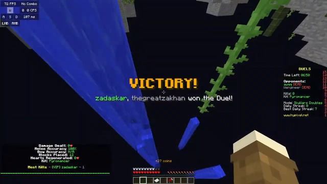The Quest for Diamond Rank in Skywars Duels Hypixel