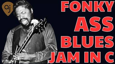 Funky Nasty Ass Blues Jam in C Guitar Backing Track 104 BPM)