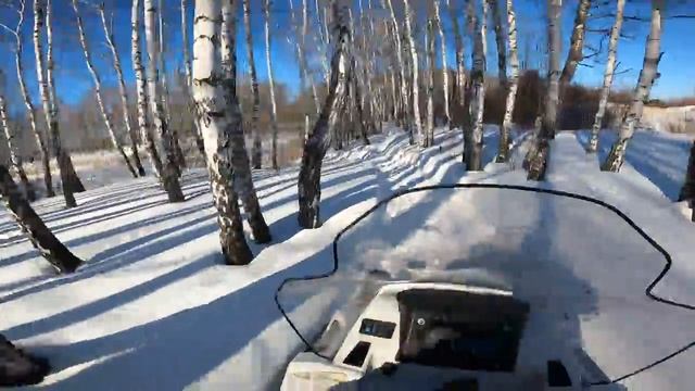 Покатушки на снегоходе STELS Viking 600 👍
