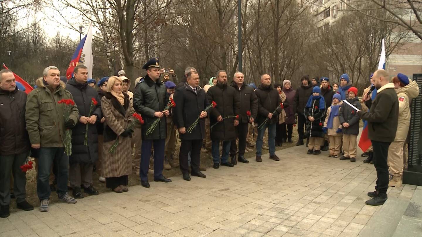 Митинг в память о героях, павших в битве под Москвой, прошел в Парке Ветеранов
