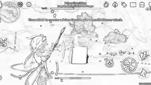 Ganyu vs Primo Geovishap battle - Manga style animation