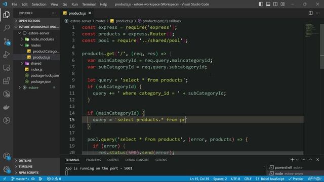 2035. Query parameters to Filter products by category