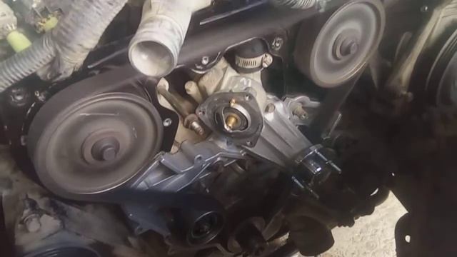 Nissan Xterra V6 VG33E Timing belt final assembly test. Τεστ τελικής συναρμολόγησης ζώνης χρονισμού
