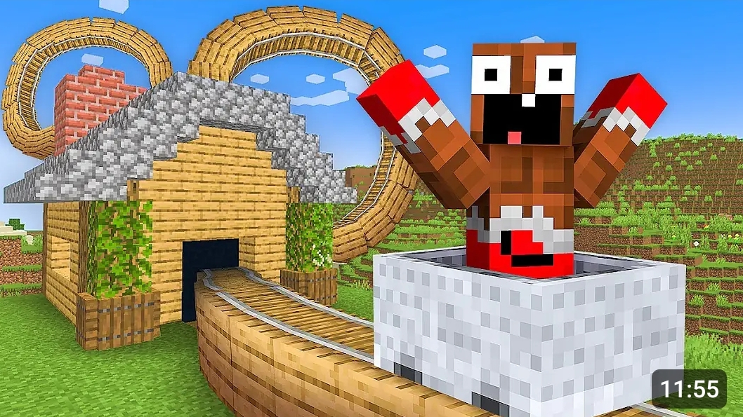 Я Построил *ЭПИЧНЫЕ* Американские Горки в ДОМЕ в Майнкрафт! Minecraft