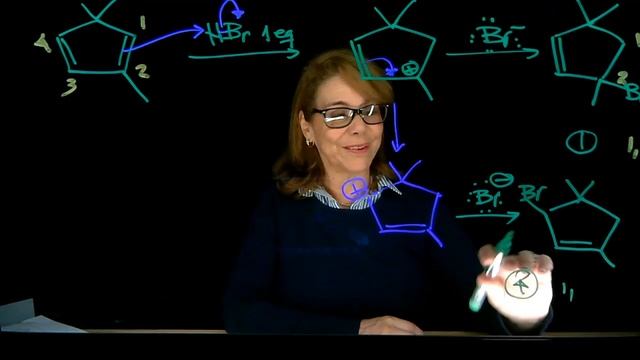 Diene problem predict product of HBr addition- Dr Tania CS
