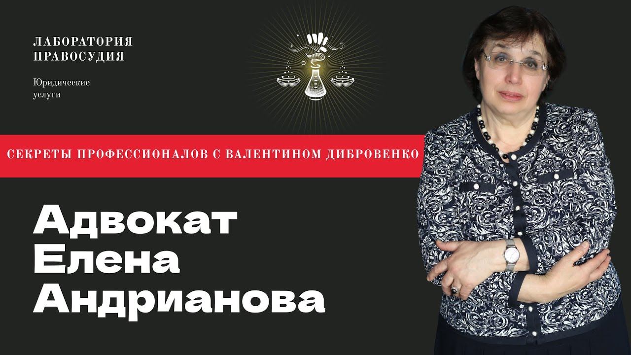 Секреты профессионалов: адвокат Елена Андрианова, город Москва