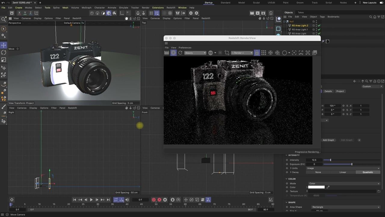 Урок 7. Визуализация в Cinema 4D Redshift