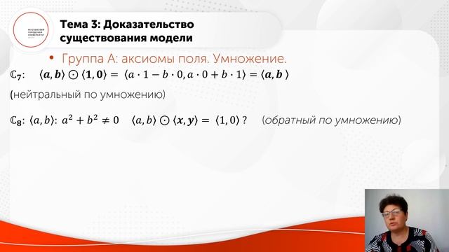 Непротиворечивость аксиоматики комплексных чисел