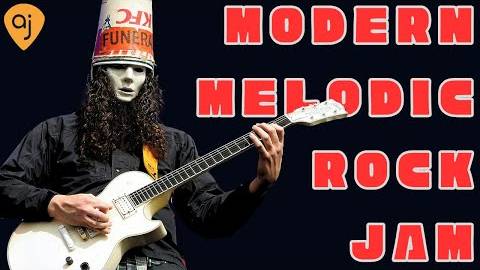 Melodic Rock Jam Modern Guitar Backing Track In E Minor (84 BPM)
